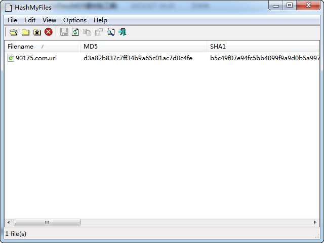 "HashMyFiles(MD5值校验工具)"
